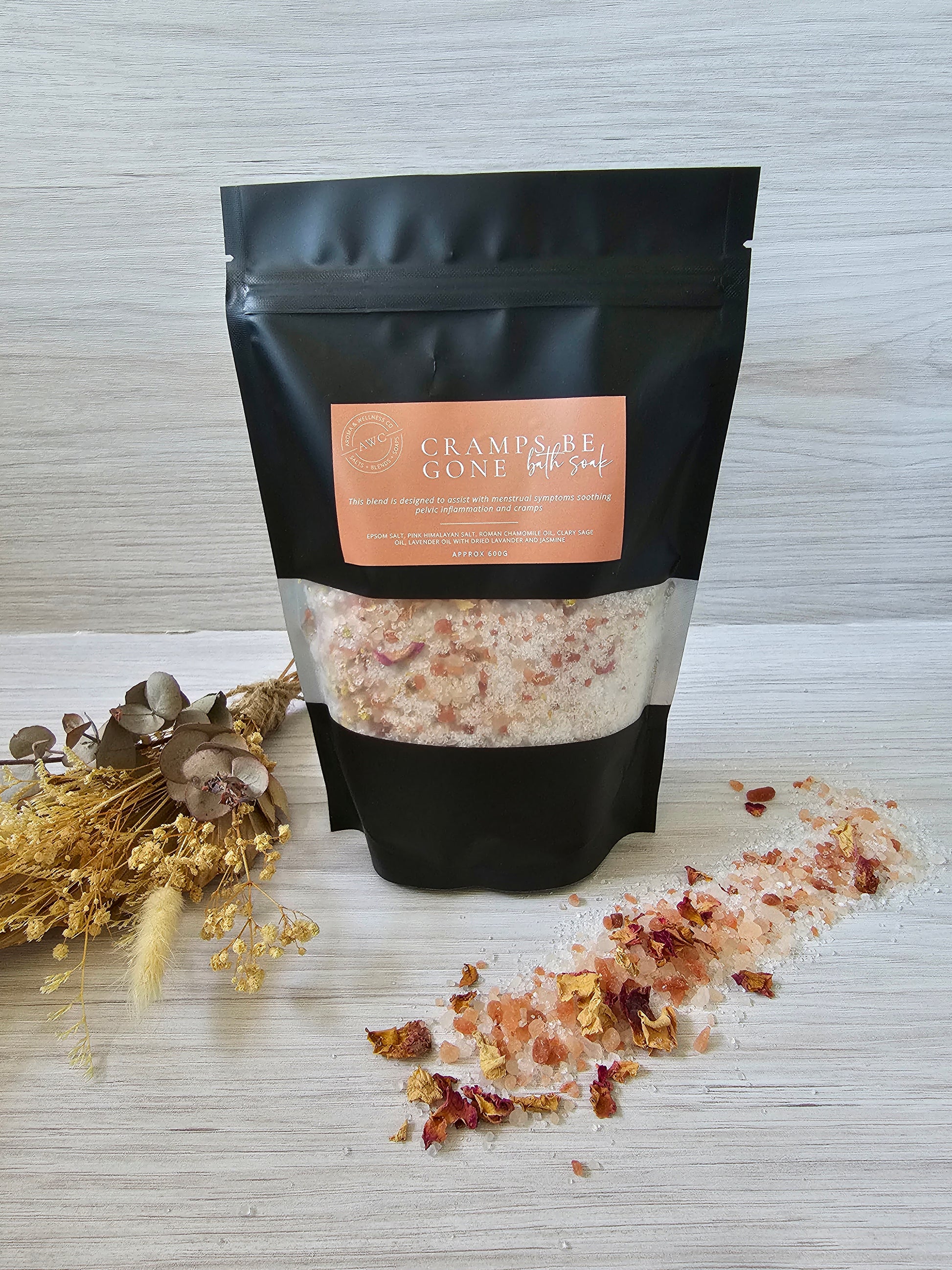 Cramps be gone bath soak